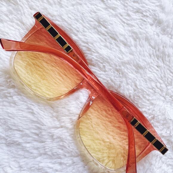 Joanne Clear Orange Square Sunglasses - Picture 11 of 12